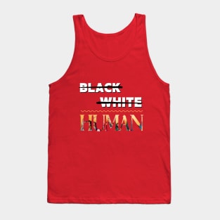 Black, White, Human Tank Top